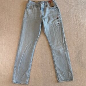 Levis 501 Original High Rise Straight Leg Jeans Light Wash 28x30 NWT Mom Jeans